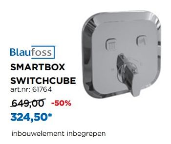 Promoties Inbouwdouchekraanwerk smartbox switchcube - Blaufoss - Geldig van 01/10/2019 tot 27/10/2019 bij X2O