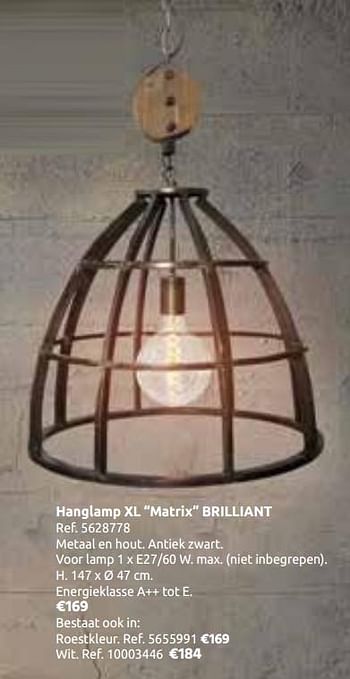 Promoties Hanglamp matrix brilliant - Brilliant - Geldig van 23/10/2019 tot 11/11/2019 bij Brico