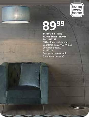 Promotions Staanlamp tong home sweet home - Home sweet home - Valide de 23/10/2019 à 11/11/2019 chez Brico
