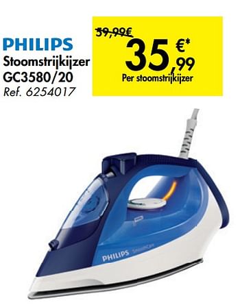 Promoties Philips stoomstrijkijzer gc3580-20 - Philips - Geldig van 16/10/2019 tot 28/10/2019 bij Carrefour
