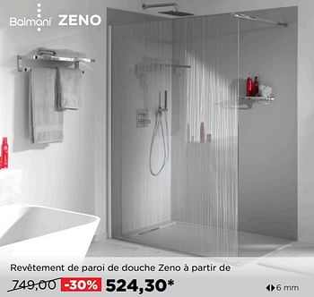 Promoties Receveurs de douche + revêtement de paroi de douche revêtement de paroi de douche zeno - Balmani - Geldig van 01/10/2019 tot 27/10/2019 bij X2O