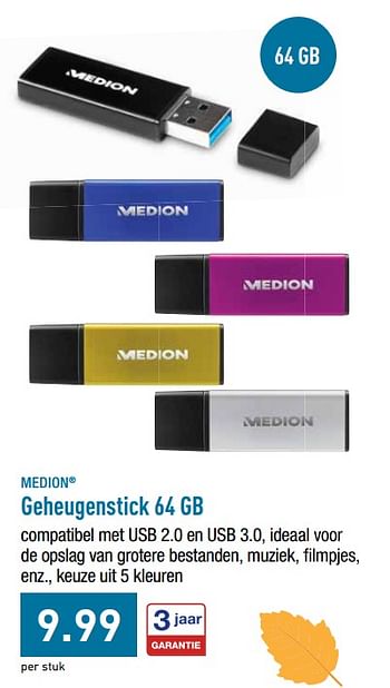 Medion Geheugenstick 64 gb - Promotie