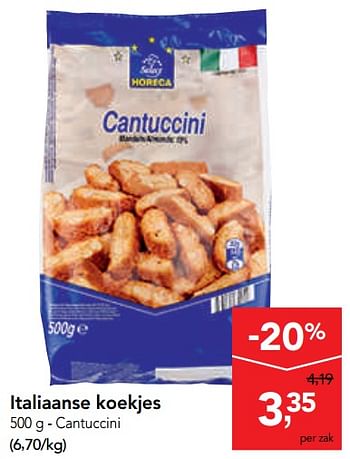 Promoties Italiaanse koekjes - Huismerk - Makro - Geldig van 23/10/2019 tot 05/11/2019 bij Makro