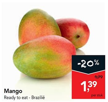 Promotions Mango - Produit maison - Makro - Valide de 23/10/2019 à 05/11/2019 chez Makro