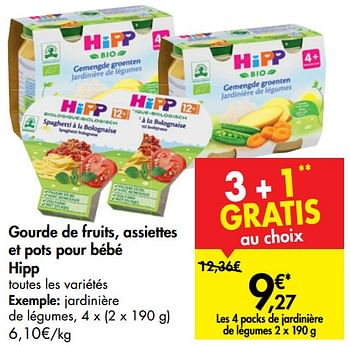 Promotion Carrefour Gourde De Fruits Assiettes Et Pots Pour Bebe Hipp Jardiniere De Legumes Hipp Alimentation Valide Jusqua 4 Promobutler