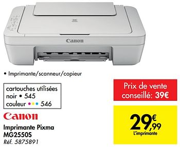 Promotions Canon imprimante pixma mg2550s - Canon - Valide de 16/10/2019 à 28/10/2019 chez Carrefour