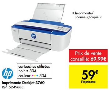 Promo Imprimante multifonction hp deskjet 3760 chez Carrefour