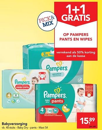 Promoties Babyverzorging baby dry - pants - maxi s4 - Pampers - Geldig van 23/10/2019 tot 05/11/2019 bij Makro