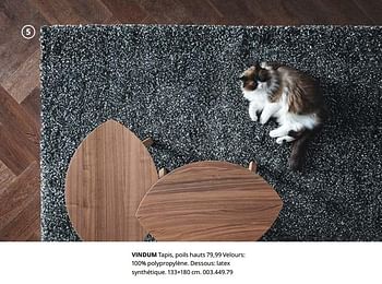 Promoties Vindum tapis, poils hauts - Huismerk - Ikea - Geldig van 23/08/2019 tot 31/07/2020 bij Ikea