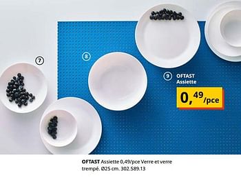 Promotions Oftast assiette - Produit maison - Ikea - Valide de 23/08/2019 à 31/07/2020 chez Ikea