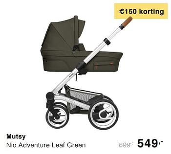 Promoties Mutsy nio adventure leaf green - Mutsy - Geldig van 20/10/2019 tot 26/10/2019 bij Baby & Tiener Megastore