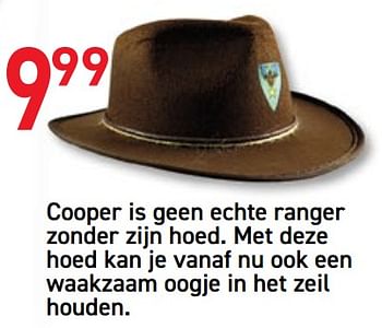 Promoties Cooper is geen echte ranger zonder zijn hoed. met deze hoed kan je vanaf nu ook een waakzaam oogje in het zeil houden - Huismerk - Tuf Tuf - Geldig van 08/10/2019 tot 11/11/2019 bij Tuf Tuf