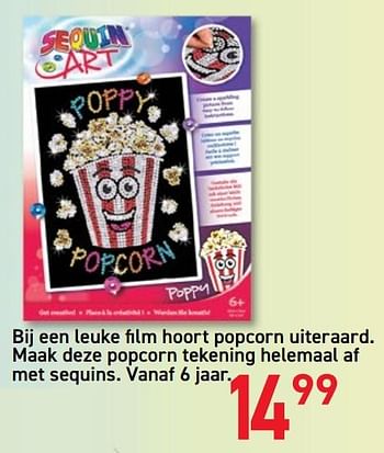 Promoties Bij een leuke film hoort popcorn uiteraard - Sequin Art - Geldig van 08/10/2019 tot 11/11/2019 bij Tuf Tuf