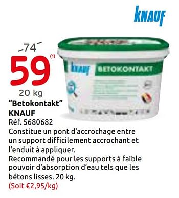 Promotions Betokontakt knauf - Knauf - Valide de 23/10/2019 à 11/11/2019 chez Brico