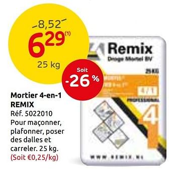 Promotions Mortier 4-en-1 remix - Remix - Valide de 23/10/2019 à 11/11/2019 chez Brico