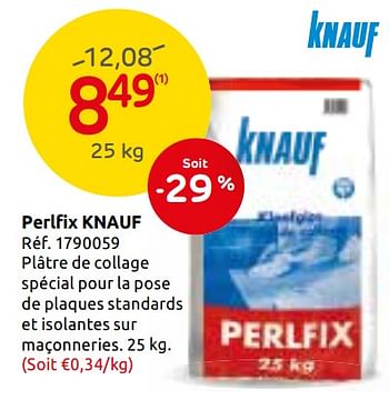 Promotions Perlfix knauf - Knauf - Valide de 23/10/2019 à 11/11/2019 chez Brico