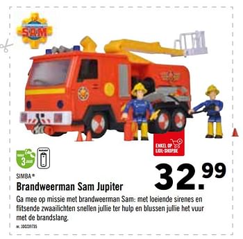 Promoties Brandweerman sam jupiter - Simba - Geldig van 16/10/2019 tot 08/12/2019 bij Lidl