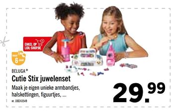 Promoties Cutie stix juwelenset - Beluga - Geldig van 16/10/2019 tot 08/12/2019 bij Lidl