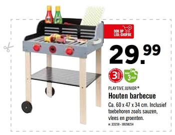 Promoties Houten barbecue - Playtive Junior - Geldig van 16/10/2019 tot 08/12/2019 bij Lidl