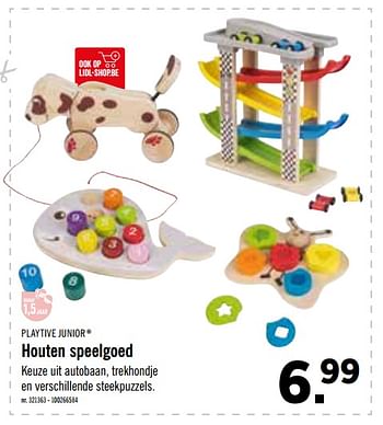 Promoties Houten speelgoed - Playtive Junior - Geldig van 16/10/2019 tot 08/12/2019 bij Lidl
