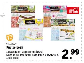 Promoties Knutselboek - Crelando - Geldig van 16/10/2019 tot 08/12/2019 bij Lidl