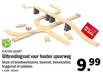 Promoties Uitbreidingsset voor houten spoorweg - Playtive Junior - Geldig van 16/10/2019 tot 08/12/2019 bij Lidl