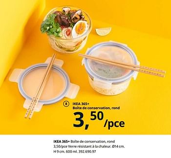 Promotions Ikea 365+ boîte de conservation, rond - Produit maison - Ikea - Valide de 23/08/2019 à 31/07/2020 chez Ikea