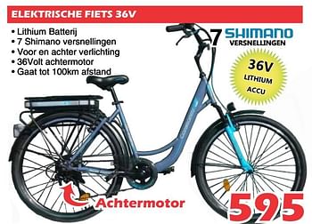 Promoties Elektrische fiets 36v - Huismerk - Itek - Geldig van 18/10/2019 tot 12/11/2019 bij Itek