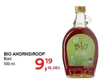 Promoties Bio ahornsiroop boni - Boni - Geldig van 23/10/2019 tot 05/11/2019 bij Alvo