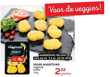 Promoties Veggie nuggets bio veggitude - Veggitude - Geldig van 23/10/2019 tot 29/10/2019 bij Alvo