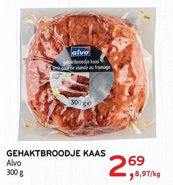 Promoties Gehaktbroodje kaas alvo - Huismerk - Alvo - Geldig van 23/10/2019 tot 05/11/2019 bij Alvo