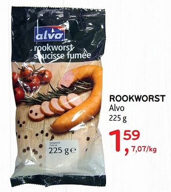 Promoties Rookworst alvo - Huismerk - Alvo - Geldig van 23/10/2019 tot 05/11/2019 bij Alvo
