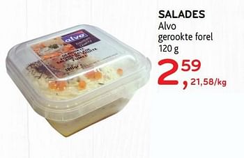 Promoties Salades alvo gerookte forel - Huismerk - Alvo - Geldig van 23/10/2019 tot 05/11/2019 bij Alvo