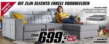Promoties Hoeksalon chase - Huismerk - Seats and Sofas - Geldig van 28/10/2019 tot 03/11/2019 bij Seats and Sofas
