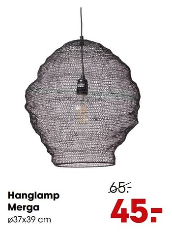 Promoties Hanglamp merga - Huismerk - Kwantum - Geldig van 28/10/2019 tot 03/11/2019 bij Kwantum