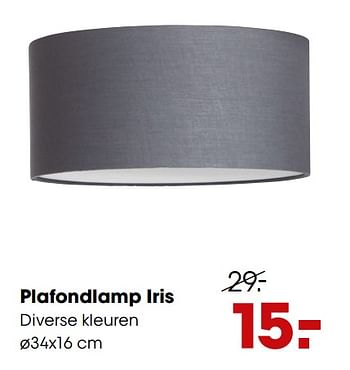 Promoties Plafondlamp iris - Huismerk - Kwantum - Geldig van 28/10/2019 tot 03/11/2019 bij Kwantum