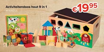 Promotions Activiteitendoos hout 9 in 1 - Produit Maison - Euroshop - Valide de 21/10/2019 à 06/12/2019 chez Euro Shop