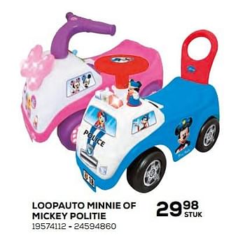 Promoties Loopauto minnie of mickey politie - Minnie Mouse - Geldig van 17/10/2019 tot 12/12/2019 bij Supra Bazar