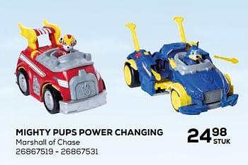 Promoties Mighty pups power changing - PAW  PATROL - Geldig van 17/10/2019 tot 12/12/2019 bij Supra Bazar
