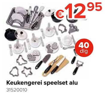 Promoties Keukengerei speelset alu - Huismerk - Euroshop - Geldig van 21/10/2019 tot 06/12/2019 bij Euro Shop