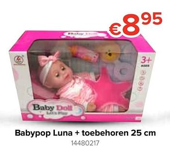Promoties Babypop luna + toebehoren - Huismerk - Euroshop - Geldig van 21/10/2019 tot 06/12/2019 bij Euro Shop
