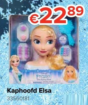 Promoties Kaphoofd elsa - Disney  Frozen - Geldig van 21/10/2019 tot 06/12/2019 bij Euro Shop