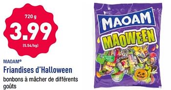 Promo Maoam bonbons maoween chez ALDI