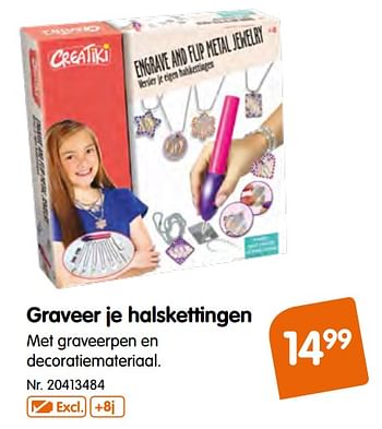 Promoties Graveer je halskettingen - Creatiki - Geldig van 09/10/2019 tot 01/12/2019 bij Fun