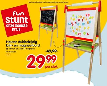 Promoties Houten dubbelzijdig krijt- en magneetbord - Creatiki - Geldig van 09/10/2019 tot 01/12/2019 bij Fun