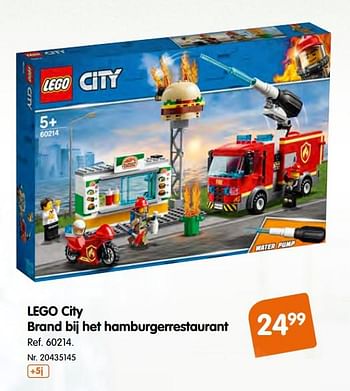 Promotions Lego city brand bij het hamburgerrestaurant - Lego - Valide de 09/10/2019 à 01/12/2019 chez Fun