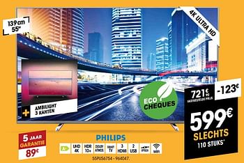 Promotions Philips 55pus6754 - Philips - Valide de 24/10/2019 à 17/11/2019 chez Electro Depot