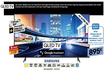 Promoties Samsung qe55q60rat - Samsung - Geldig van 24/10/2019 tot 17/11/2019 bij Electro Depot