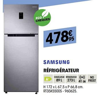 Promotions Samsung réfrigérateur rt35k5500s - Samsung - Valide de 24/10/2019 à 17/11/2019 chez Electro Depot