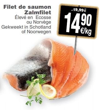 Promoties Filet de saumon zalmfilet - Huismerk - Cora - Geldig van 22/10/2019 tot 28/10/2019 bij Cora